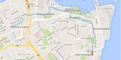 نقشہ کے کیوبیک سٹی کم ٹاؤن